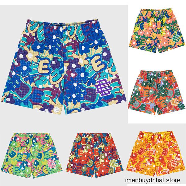 

2022 new york fashion brand eric emanuel ee men's and women's shorts summer sports loose large beach mesh quick dry breathable pan, White;black