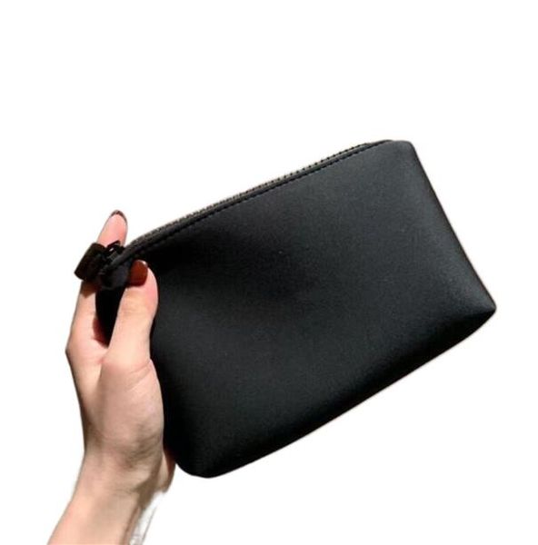 Schwarze Kosmetiktaschen, VIP-Geschenktasche, tragbare Aufbewahrungstasche, Designer-Geldbörsen, Nylon-Geldbörsen mit Reißverschluss, Make-up-Tasche für Mädchen-Accessoires b245z