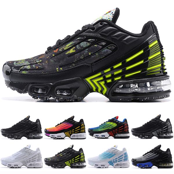 

2022 new tn plus 3 children kid sneaker running shoes triple black royal white mint green orange boy girl gradeschool child outdoor trainers