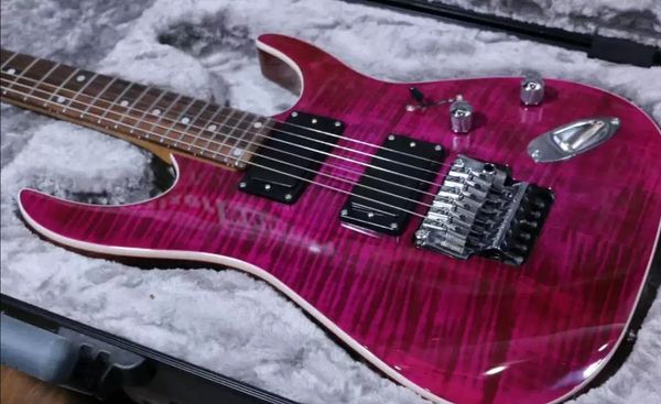 

limited electric guitar body mahogany flame maple floyd rose bridge support custom