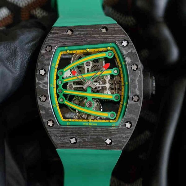 Relógios designer de relógios Richa Milles Mens agulha Tourbillon Watch Mechanical Watch Fashion Holded Out Luminous Cool Technology