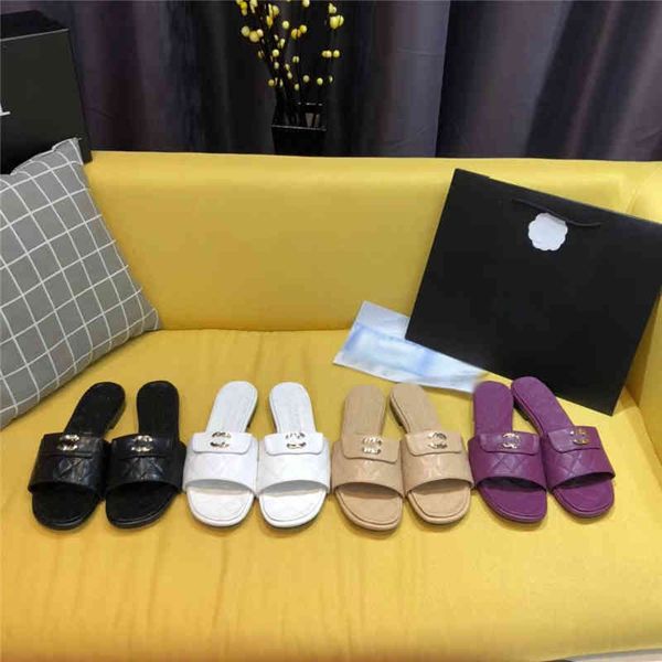 

slippers designer xiaoxiangliang slipper women's 2022 spring and summer new style outdoor beach indoor comfortable flat bottom low heel, Black