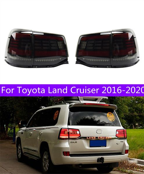 Стайлинг автомобиля для Toyota Land Cruiser Taillights Светодиодная задняя лампа заднего фонаря DRL   тормоз   парк   сигнальные огни 16-20