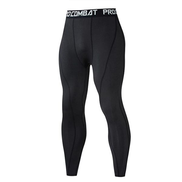 

thermal pants leggings tights compression mma tactics long johns underwear solid color quick-drying track suit men sportswear304k, Black