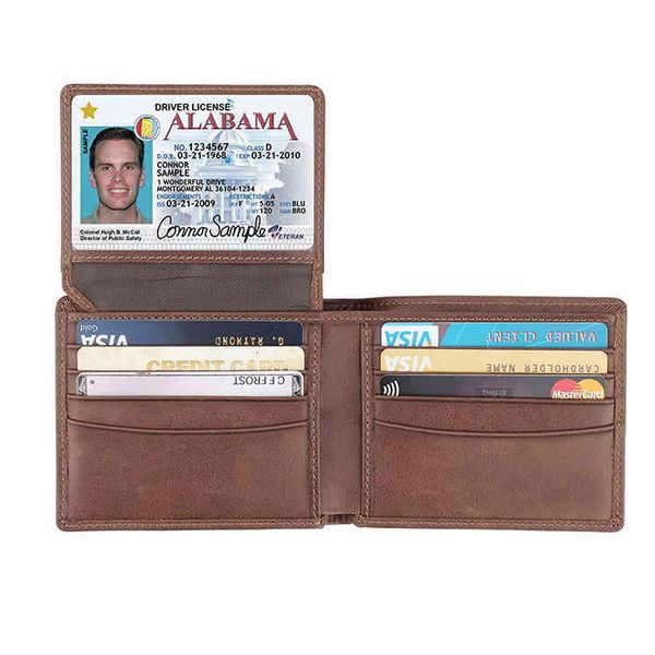 

wallets bags thin anti-theft brush card leather men's wallet short, Red;black