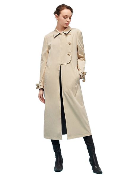 

x corsicana knot cuff reversible trench coat p7r1#, Tan;black