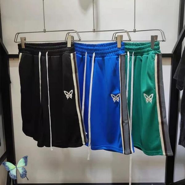 

3colors embroidered short pants black blue green shorts