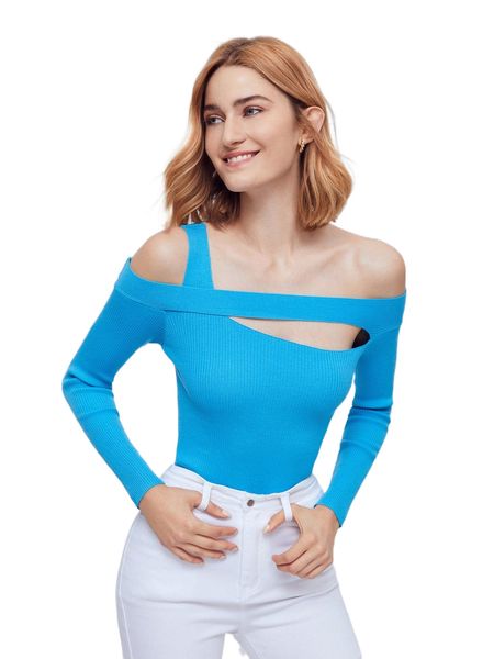 

motf premium wool mix cut-out sweater y26s#, White;black