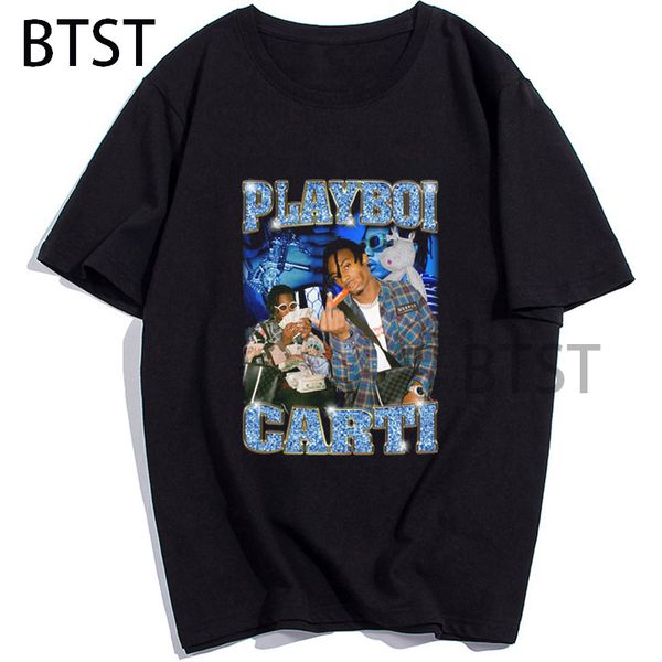 

playboi carti vintage shirt rap hip hop tshirt perfect gift for men women fashion graphic streetwear t shirt cotton hip hop 220608, White;black