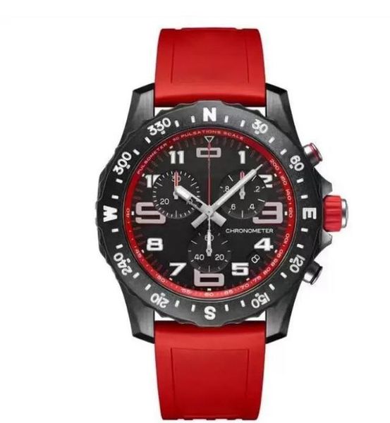 Luxury Men's Watch Japan Quartz Endurance Pro Chronograph Wristwatch Red Blue Rubber 1884 Men Relva Sapphire Glass Watches Wristwatches