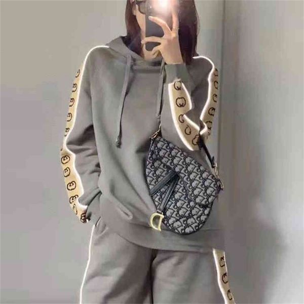 

fashion brand gujia spring new side spelling letter ribbon loose casual hooded terry sweater for men and women 85% off factory clearance, Black
