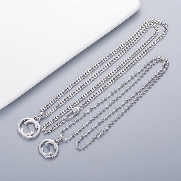 

multiple trendy brand selling letter g pendant necklaces chain is versatile for men and women the same necklace does not fade 3015, Silver