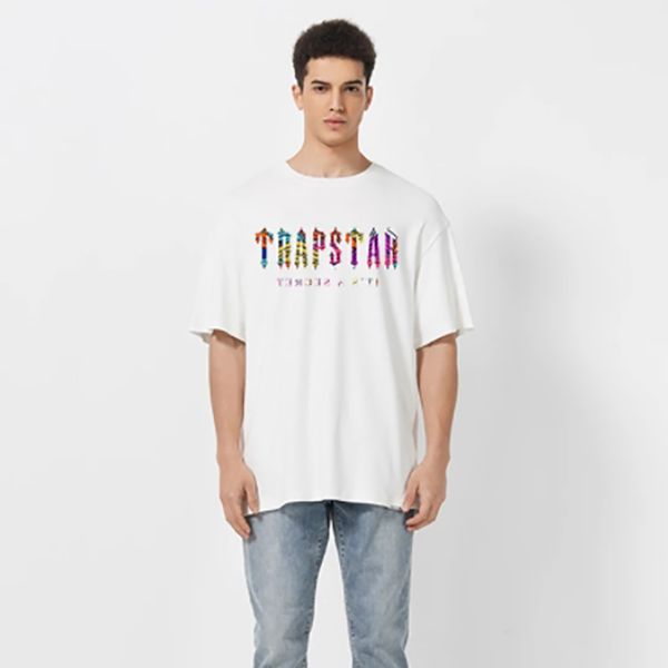 

designer trapstar london casual shirt men's t-shirts summer o-neck short sleeve sweatshirt streetwear personality soft cotton 2022 bran, White;black