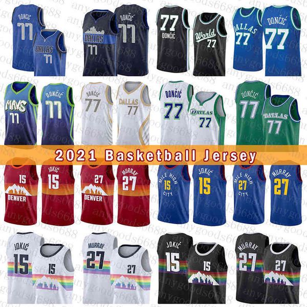 

wholesale custom dalla maverick denvers nugget basketball jersey 41 15 luka doncic jamal murray 2021 2022 new 77 27 dirk nowitzki nikola ora, Black;red