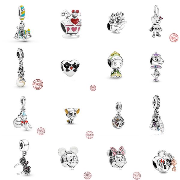 Yeni yüksek kaliteli S925 Sterling Gümüş Gevşek Boncuklar Lüks Boncuklu Bilezikler Klasik Orijinal Fit Pandora Charms DIY Moda Aksesuar Kolye Takı Hediyeleri Kadınlar İçin