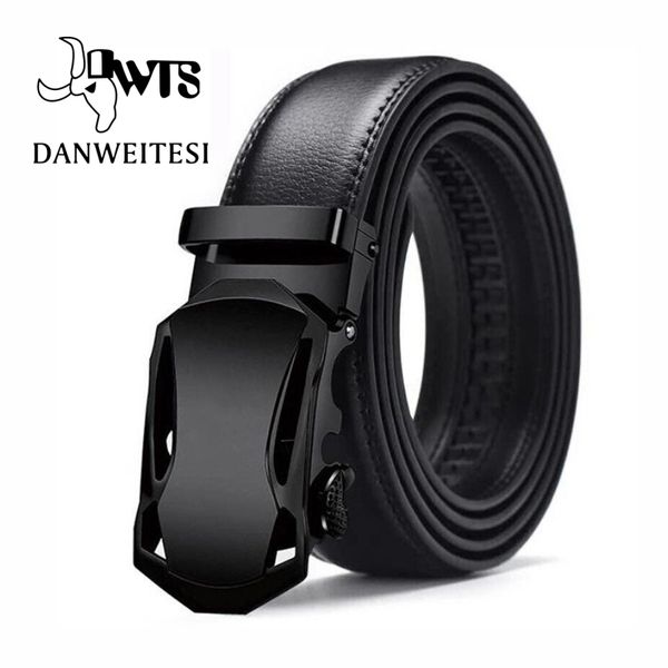 

[dwts]men belts metal automatic buckle brand for men famous luxury work business strap 220411, Black;brown