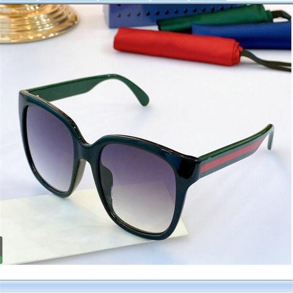 

2021 black green red strips width frank frame pink square purple sunglasses fashion designer men women with box and d302a, White;black