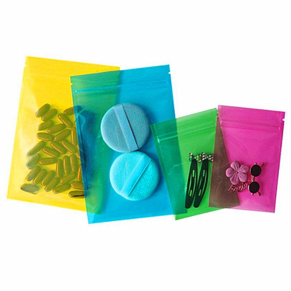 

100pcs Flat Bottom Clear Plastic Zip Lock Packaging Bag Resealable Snack Powder Tea Beans Seeds Jewelry Heat Sealing Zipper Gift Storage Pouches