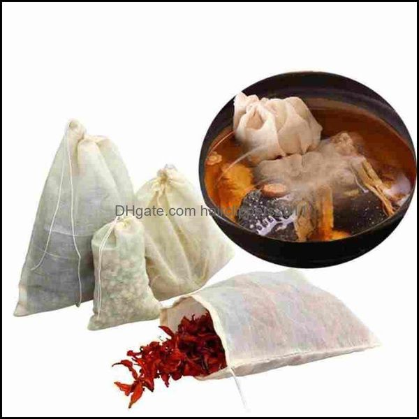 

bath tools accessories body health beauty wholesale portable 100pc 8x10cm cotton muslin reusable dstring bags packing soap herbs filter te