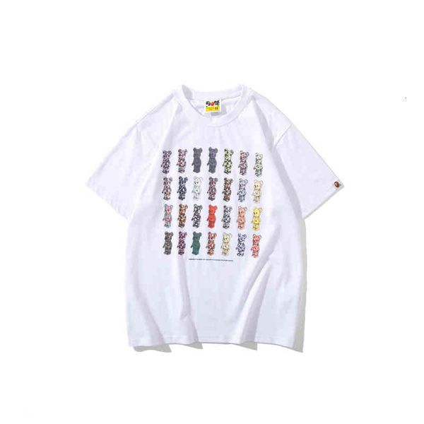 

men's t-shirts summer men's casual violent bear 28th anniversary round neck t-shirt rolk, White;black