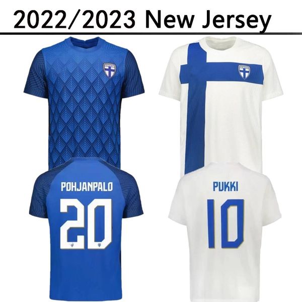 

2022 2023 finland soccer jerseys pohjanpalo national team pukki skrabb raitala jensen lod kamara finlandia 22 23 men football uniforms maill, Black;yellow