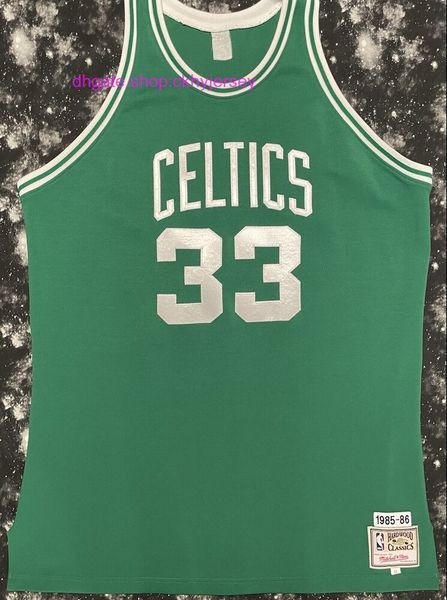 

stitched authentic vintage mitchell & ness bos larry bird basketball jersey mens kids throwback jerseys, Black