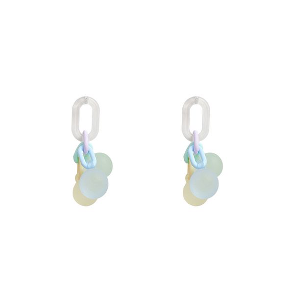 

candy colors women charm earring round balls acrylic drop earring, Golden