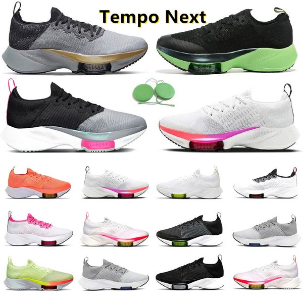 

zoom tempo next% fly knit men running shoes sneaker particle grey lime blast south beach hyper violet pure platinum sunset men women