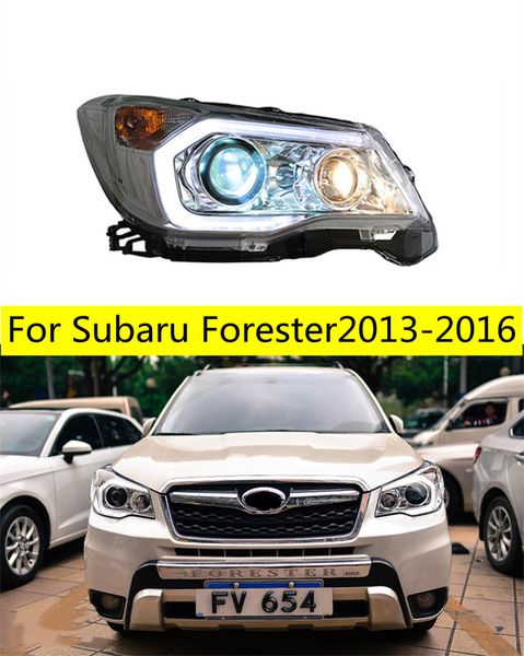 Parti dei fari automatici per Subaru Forester 2013-16 MULTI-BEAMS Lampade a LED Fari DRL Doppio proiettore Facelift