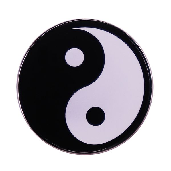 

chinese feng shui yin yang sign brooch tai chi eight trigrams diagram badge, Blue