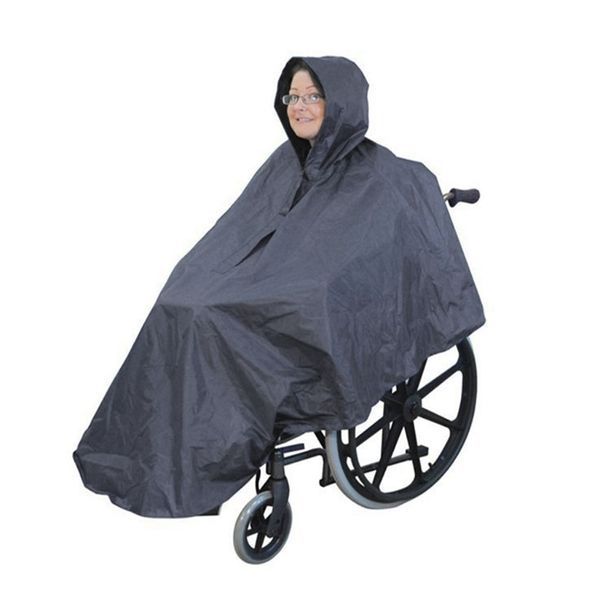 Poncho antipioggia impermeabile per mobilità su sedia a rotelle Vecchio scooter Mantello grande a prova di vento Mantello con cappuccio 220427