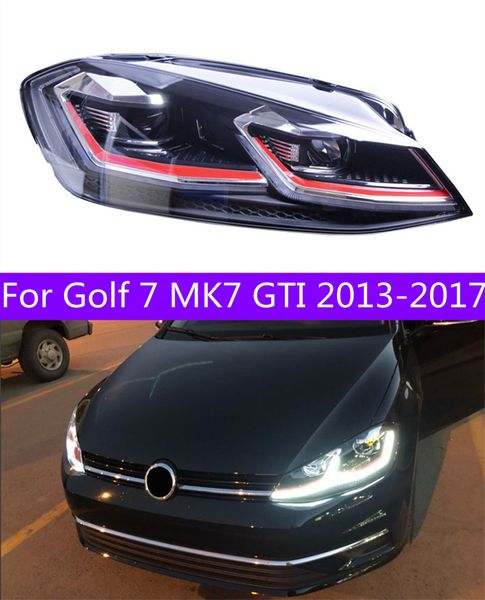 2 PCS Araç Işıkları Golf için Parçalar 7 MK7 GTI 20 13-20 17 7.5 Tip Baş Lambalar LED Far LED Çift Projektör Facelift