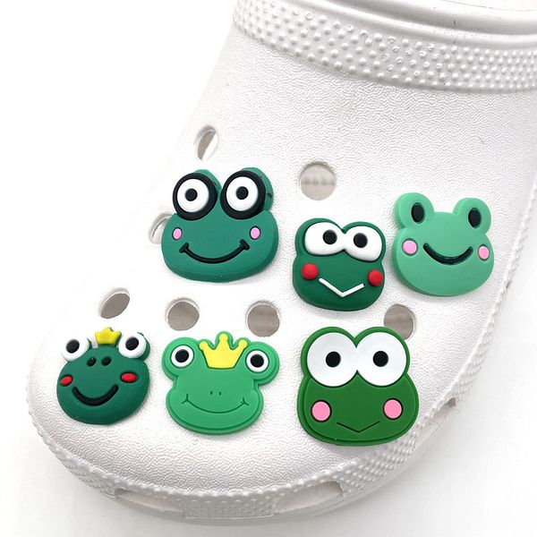 

dhl fast air wholesale easter day cute pvc cartoon croc charms shoe flower decoration buckle accessories clog pins charm buttons in stock 05, White;pink