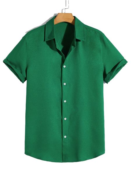

men solid button up shirt l5lz#, White;black