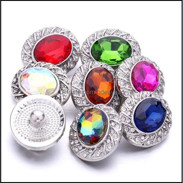 

clasps hooks noosa 18mm crystal ginger snap jewelry sier plated oval rhinestone diy necklace bracelet accessory finding dr bdesybag dhh8m