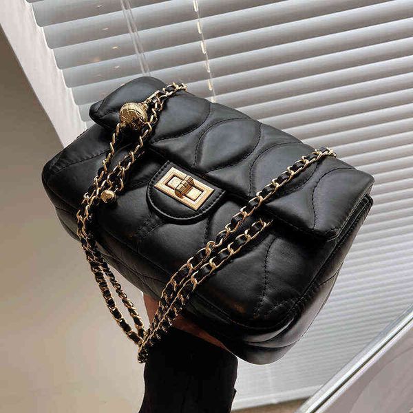 

embroidery thread small pu leather crossbody bags for women 2022 hit women's luxury branded trending chain shoulder handbags y220513