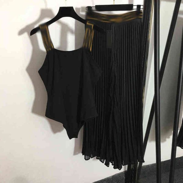 

spring and summer 2022 new suit fashion suspender bodysuit webbing elastic high waist pleated wide leg pants, Gray