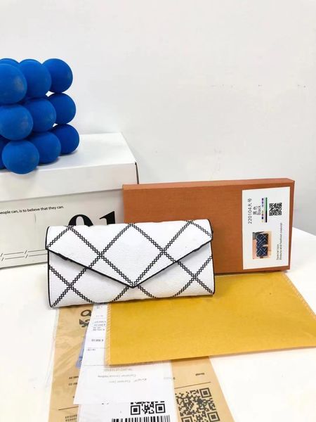 

wallet designer luxury handbags clutch bag card holder pu leather with box letter flower print women girl fashion purse wallet with box, Red;black