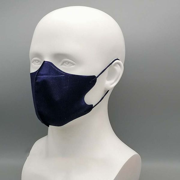 Máscara adulta de cor sólida de cor descartável 3D Proteção de três camadas com máscaras anti-parecidas respiráveis ​​à prova de poeira à prova de poeira derretidas