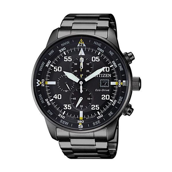 

wristwatches original ca0690-88l nighthawk three-eye light kinetic energy watch men's crystal glass mirror blue plate luminous, Slivery;brown