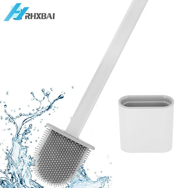 Silicone Bristles Bush Brush and Suports for Bathroom Storage Organization Compact Wall Hang Limping Kit Acessórios WC 220511