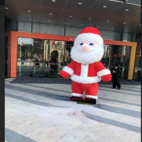 

mascot doll costume xmas inflatable santa claus mascot christmas costume saint nick plush oversized cartoon outfits carnival halloween ad cl, Red;yellow