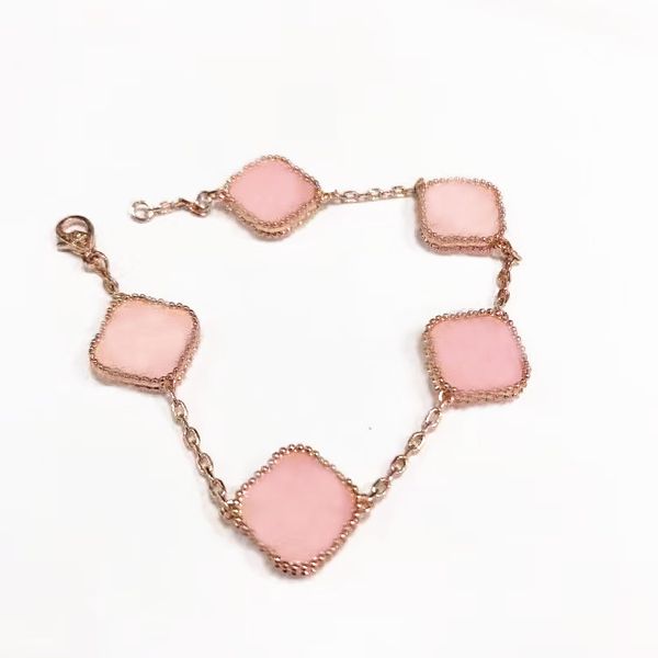 

designer classic lucky clover bracelet rose gold women and girls valentine's day mother's day engagement jewelry fade free, Golden;silver