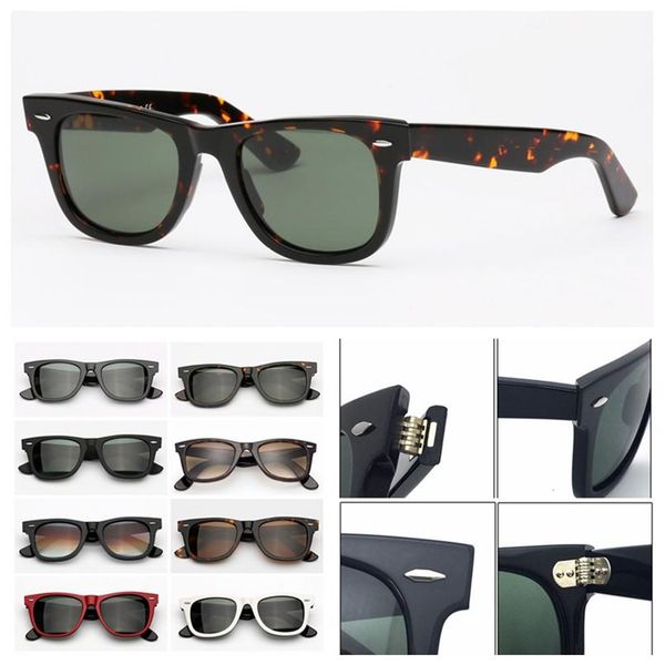 

fashion mens sunglasses womens sun glasses acetate frame g15 lenses sunglasses for women men with leather case2198, White;black