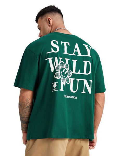 

extended sizes men cartoon & slogan graphic tee g9k9#, White;black