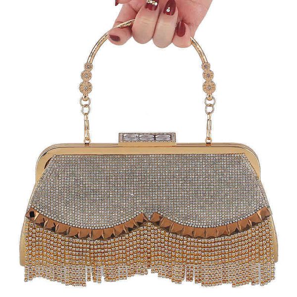 

designer fashion cc even bag woman banquet new diamond fringed banquet evening suit versatile messenger celebrity hand dress cheongsam bag