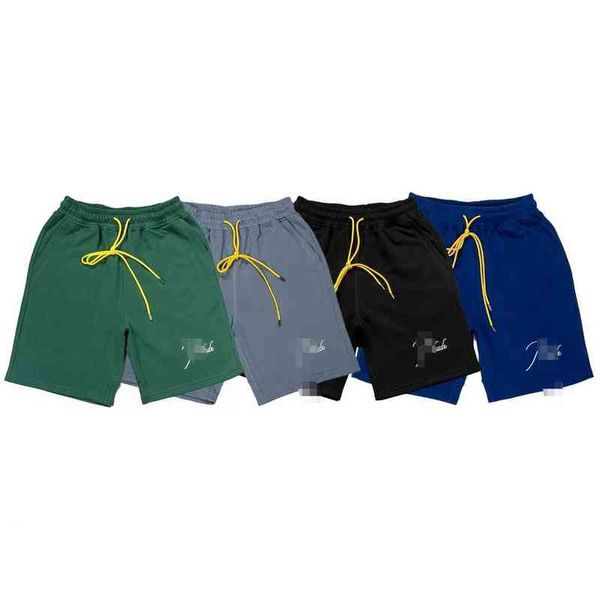 

hip hop shorts rhudes panties street terry high embroidery casual sports knee five leggings beauty trend, White;black