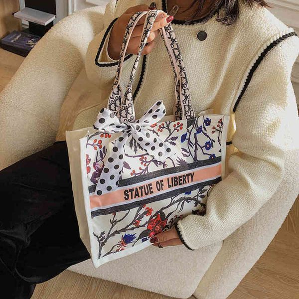 

2022 spring and summer simple handbag bag student schoolbag large capacity make-up class work shopping bags wholesale