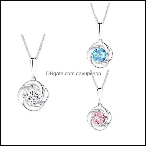 

chains necklaces pendants jewelry sier necklace temperament ocean heart short clavicle chain pendant drop delivery dhslo, Silver