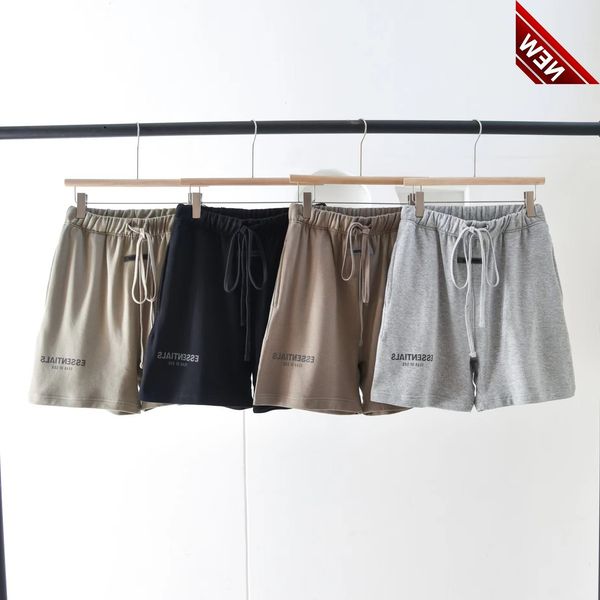 

50% off discount 22 summer new print s tide brand solid color leisure sports men's and women's lovers' shorts terry straight, Black